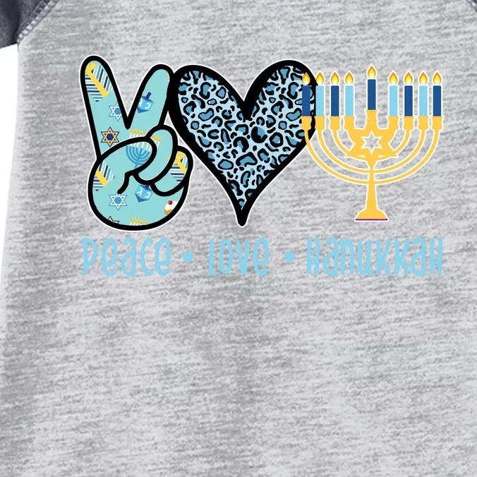 Peace Love Hanukkah Infant Baby Jersey Bodysuit