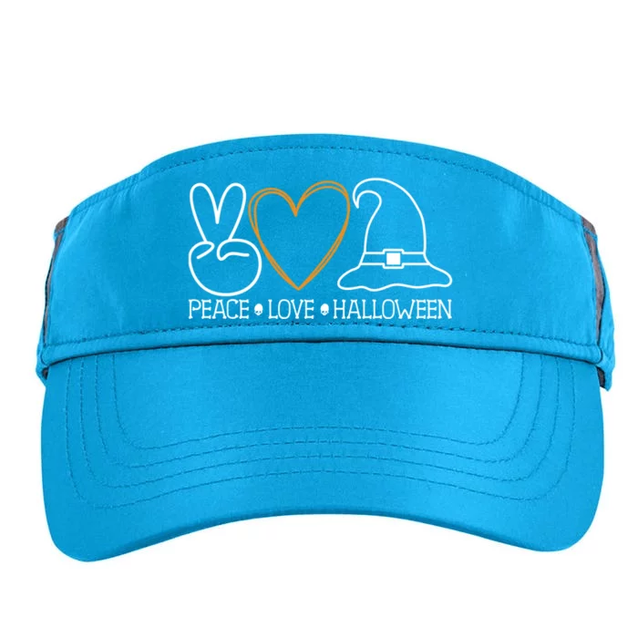 Peace Love Halloween Cool Gift Adult Drive Performance Visor