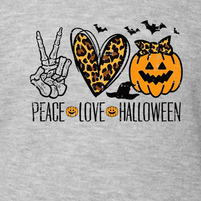 Peace Love Halloween Costume Toddler Sweatshirt