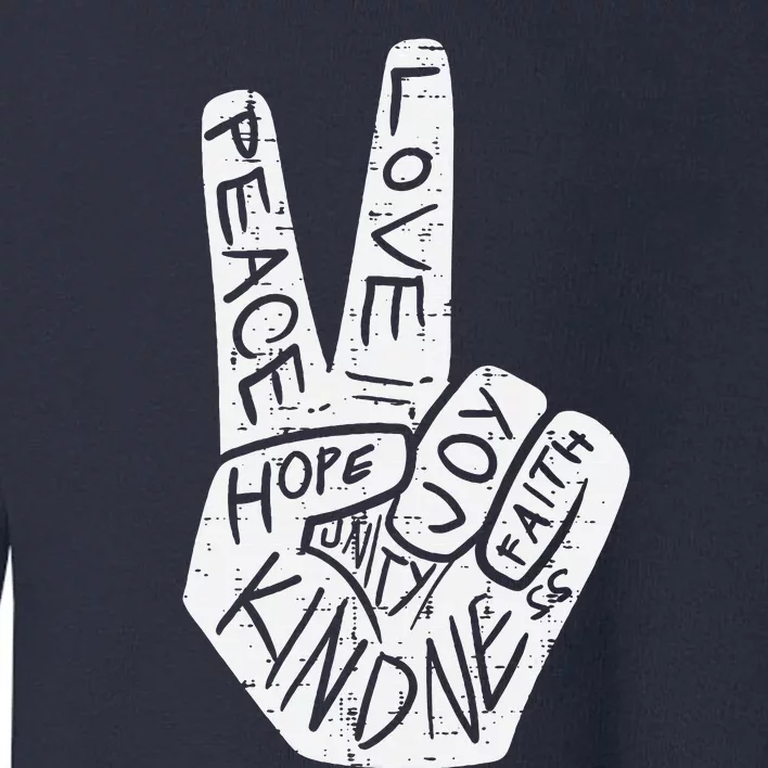 Peace Love Hope Unity Day Orange Anti Bullying Toddler Sweatshirt