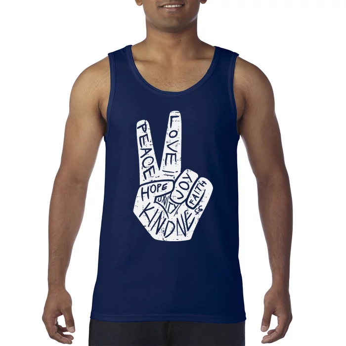 Peace Love Hope Unity Day Orange Anti Bullying Tank Top