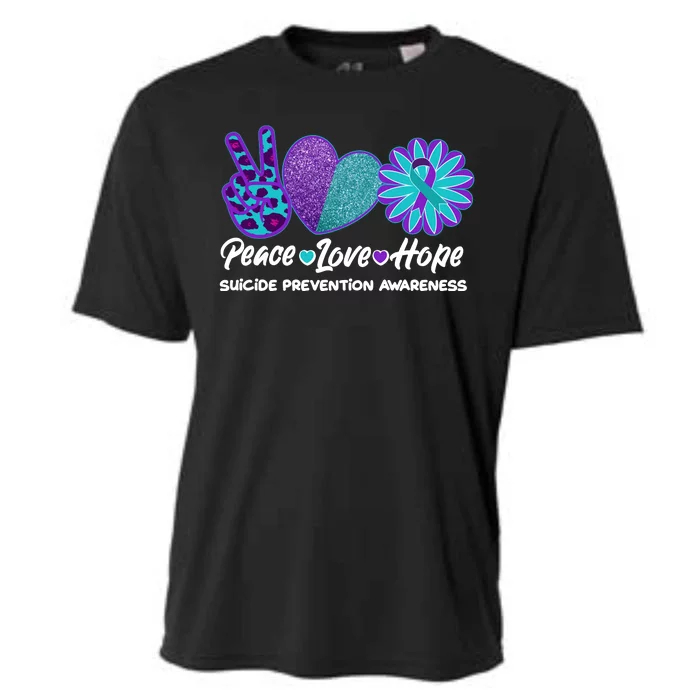 Peace Love Hope Suicide Prevention Awareness Cooling Performance Crew T-Shirt