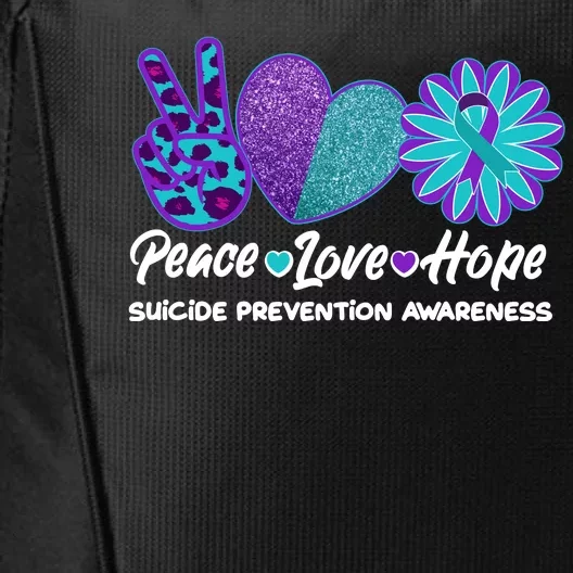 Peace Love Hope Suicide Prevention Awareness City Backpack