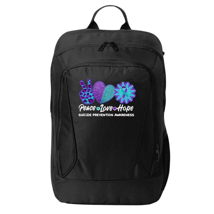 Peace Love Hope Suicide Prevention Awareness City Backpack