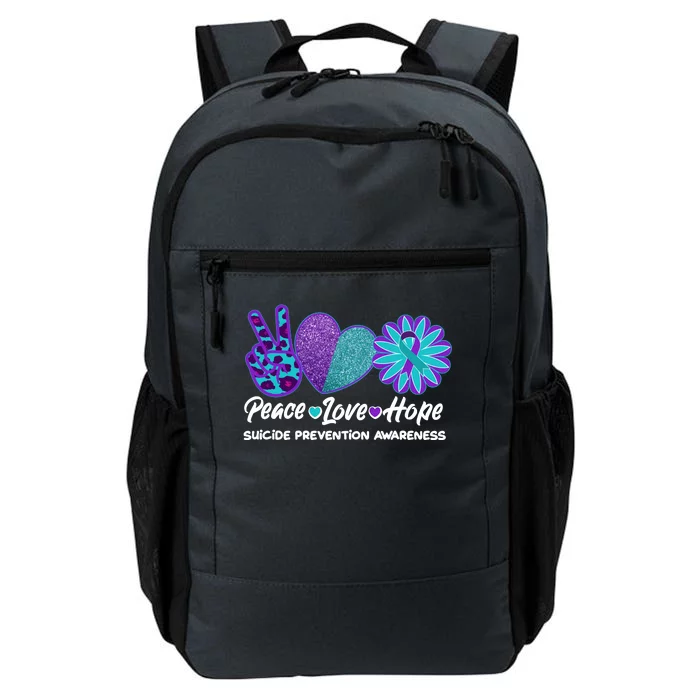 Peace Love Hope Suicide Prevention Awareness Daily Commute Backpack