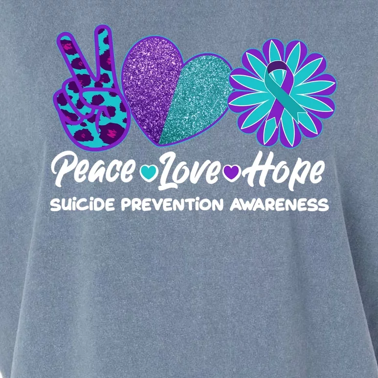 Peace Love Hope Suicide Prevention Awareness Garment-Dyed Women's Muscle Tee