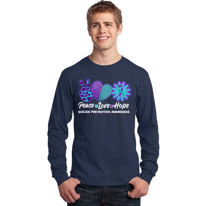 Peace Love Hope Suicide Prevention Awareness Tall Long Sleeve T-Shirt