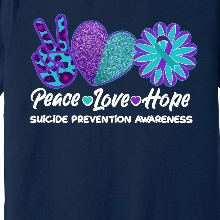 Peace Love Hope Suicide Prevention Awareness Premium T-Shirt