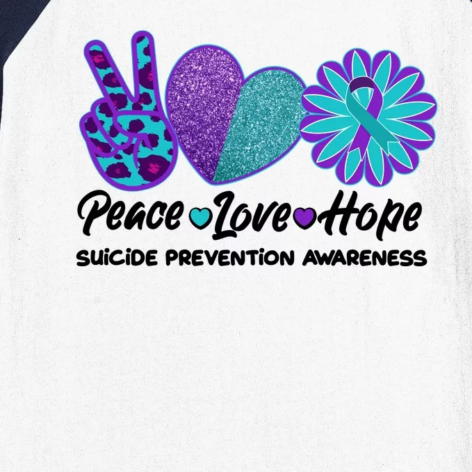 Peace Love Hope Suicide Prevention Awareness Baseball Sleeve Shirt