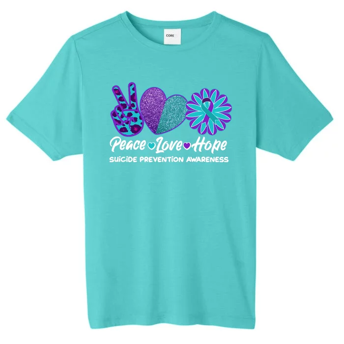 Peace Love Hope Suicide Prevention Awareness ChromaSoft Performance T-Shirt