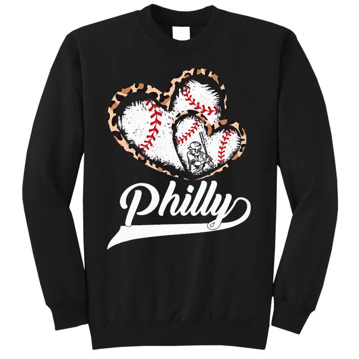 Philadelphia Leopard Heart Love City Souvenir Sweatshirt