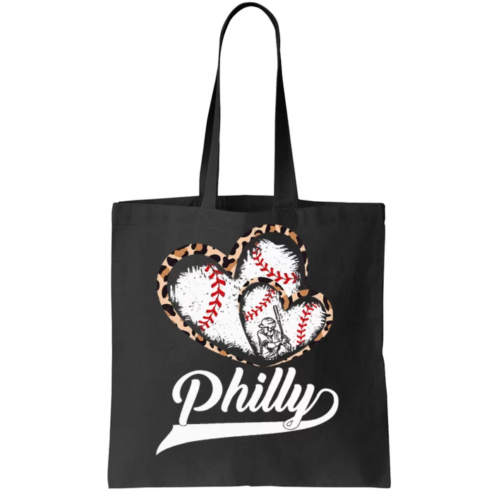 Philadelphia Leopard Heart Love City Souvenir Tote Bag