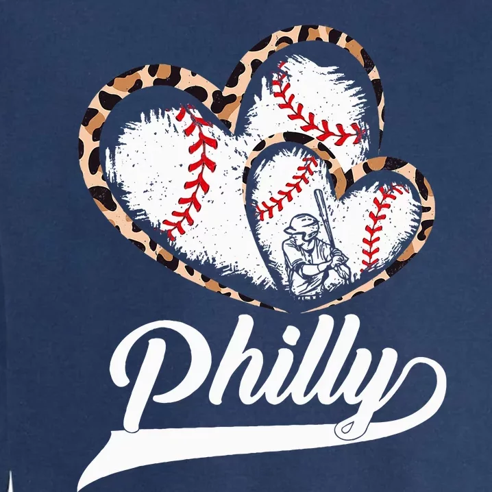 Philadelphia Leopard Heart Love City Souvenir Garment-Dyed Sweatshirt