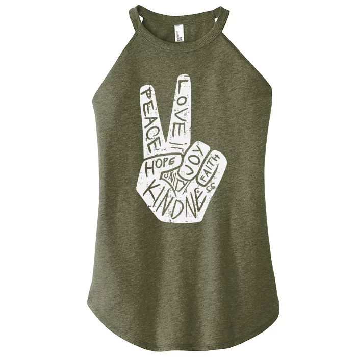 Peace Love Hope Unity Day Orange Anti Bullying Women’s Perfect Tri Rocker Tank