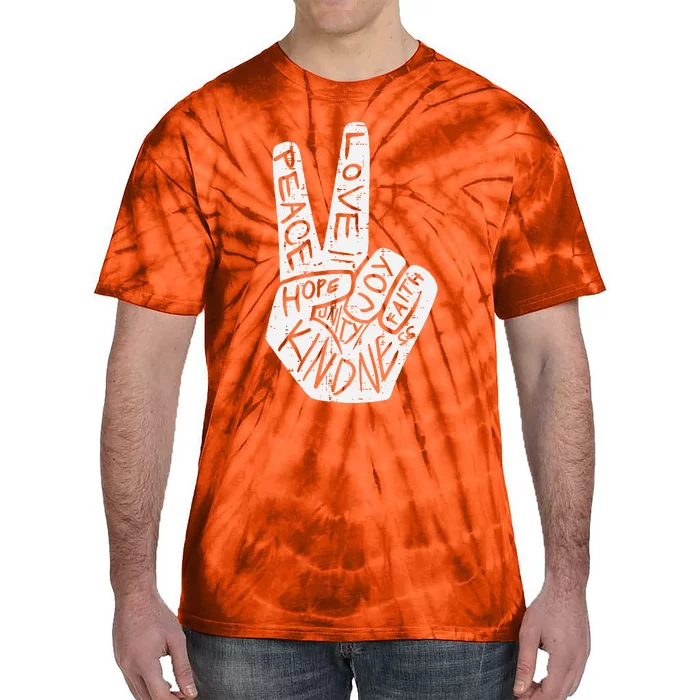 Peace Love Hope Unity Day Orange Anti Bullying Tie-Dye T-Shirt