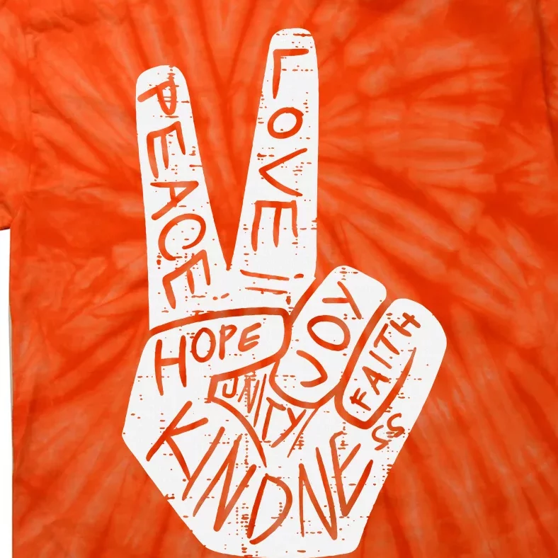 Peace Love Hope Unity Day Orange Anti Bullying Tie-Dye T-Shirt