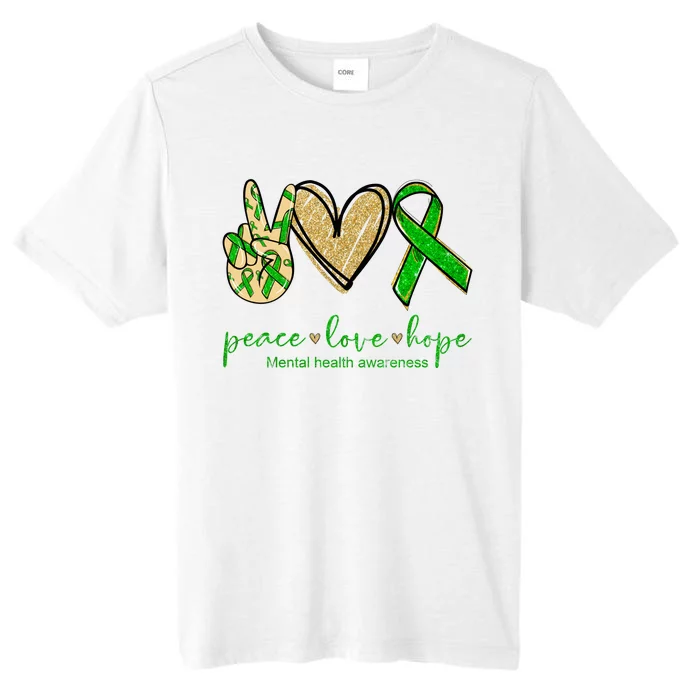 Peace Love Hope Mental Health Awareness ChromaSoft Performance T-Shirt