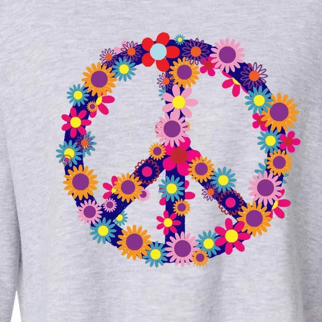 Peace Love Hippie Costume Tie Die 60s 70s Yoga Outfit Gift Cropped Pullover Crew