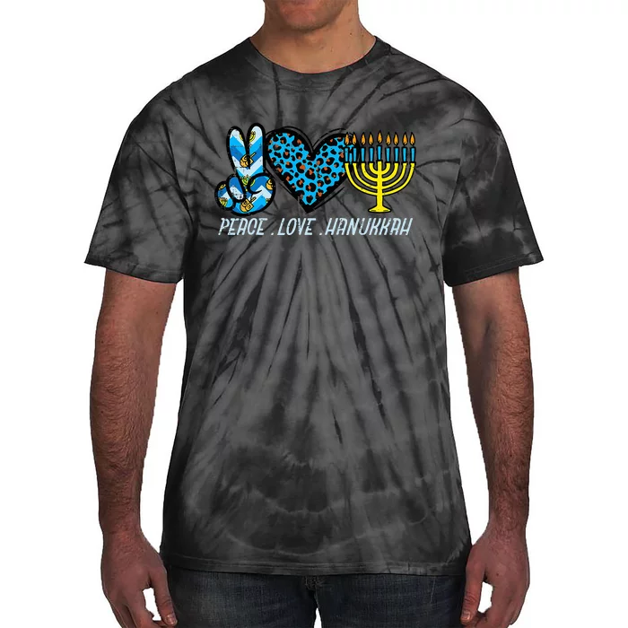 Peace Love Hanukkah Jewish Hanukkah Chanukah Tie-Dye T-Shirt