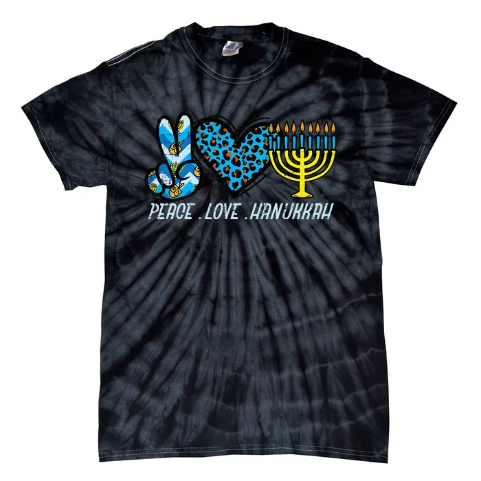 Peace Love Hanukkah Jewish Hanukkah Chanukah Tie-Dye T-Shirt