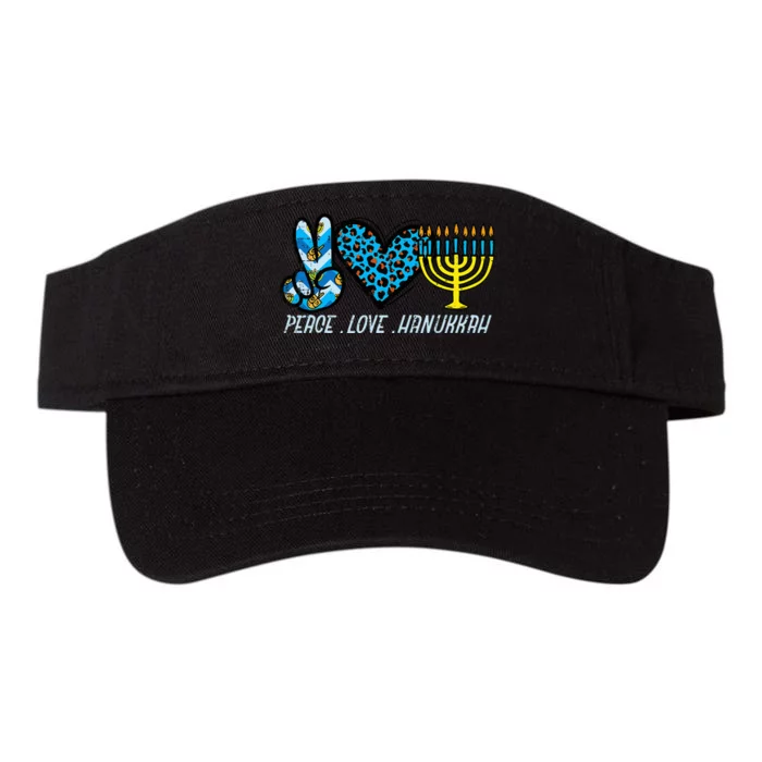 Peace Love Hanukkah Jewish Hanukkah Chanukah Valucap Bio-Washed Visor