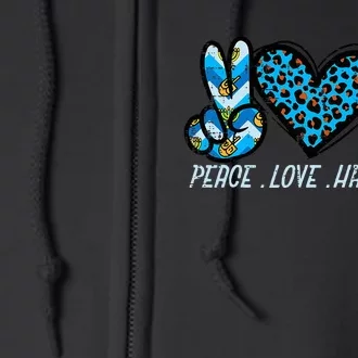 Peace Love Hanukkah Jewish Hanukkah Chanukah Full Zip Hoodie