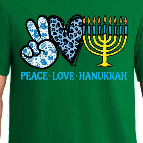 Peace Love Hanukkah Chanukah Menorah Jewish Pajama Set