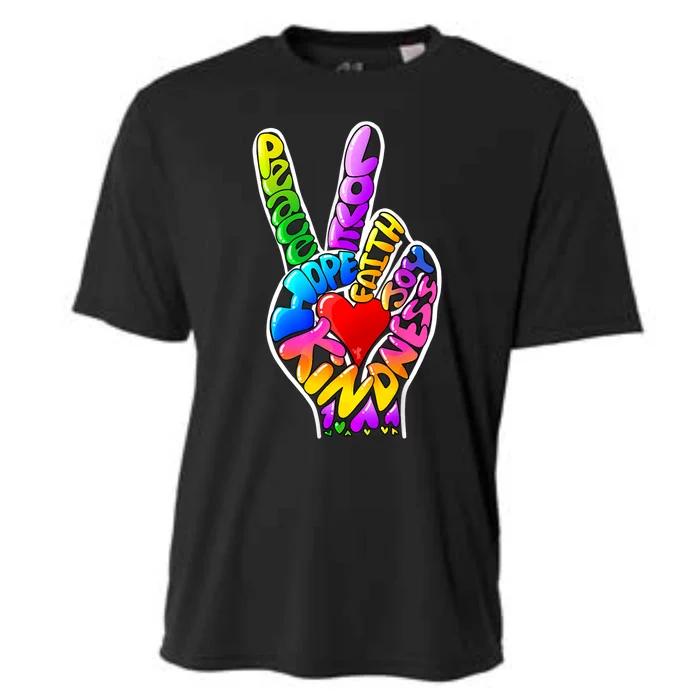 Peace Love Hope Joy Faith Kindness Cooling Performance Crew T-Shirt