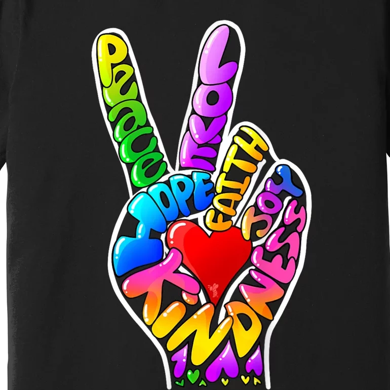 Peace Love Hope Joy Faith Kindness Premium T-Shirt