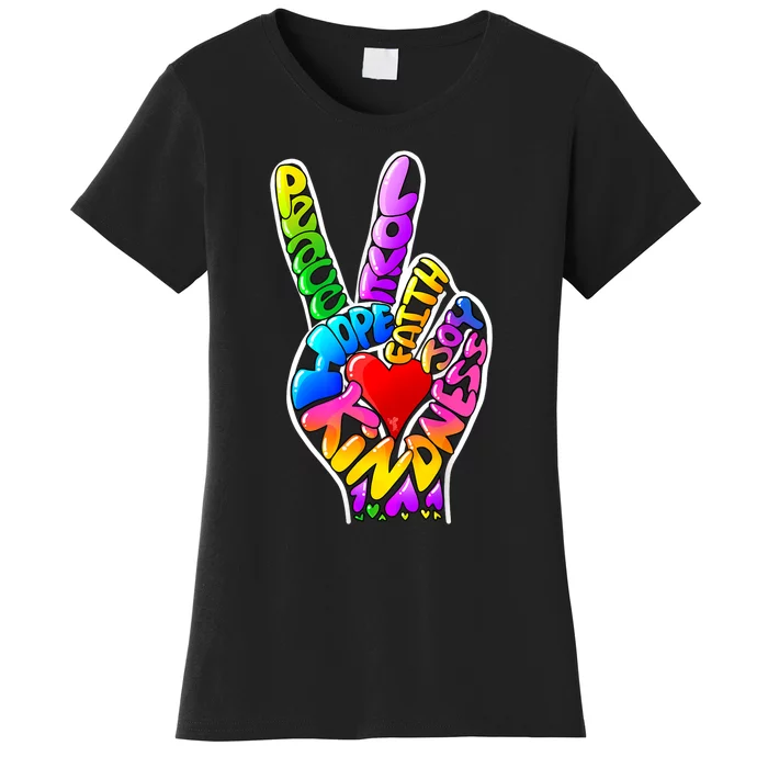 Peace Love Hope Joy Faith Kindness Women's T-Shirt