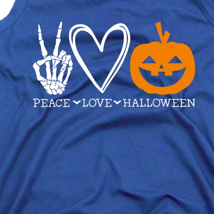 Peace Love Halloween Humorous Design For Fans Of Spooky Gift Tank Top