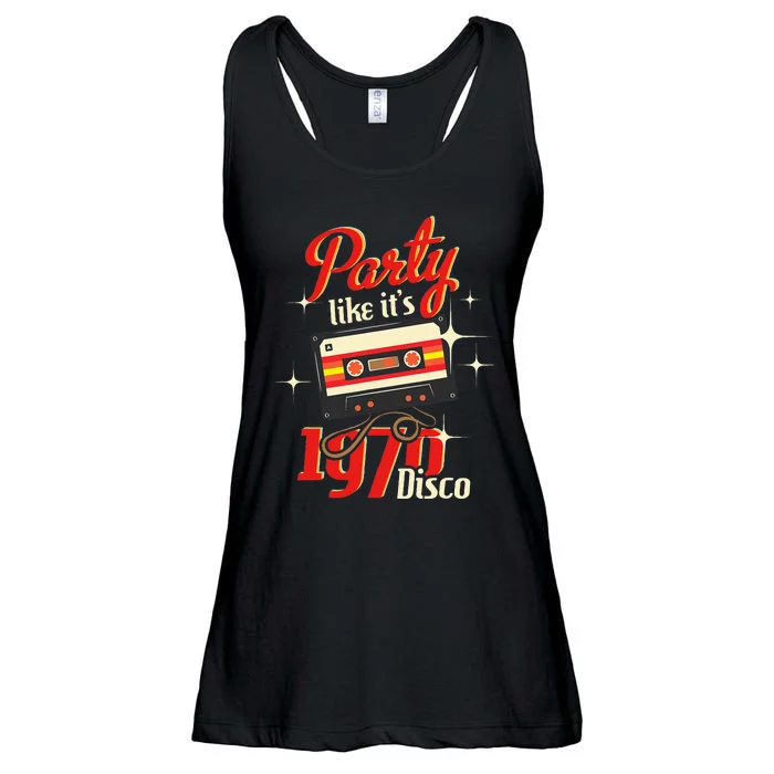 Party Like ItS 1970 Disco 1970s Funky Party 70s Groove Ladies Essential Flowy Tank