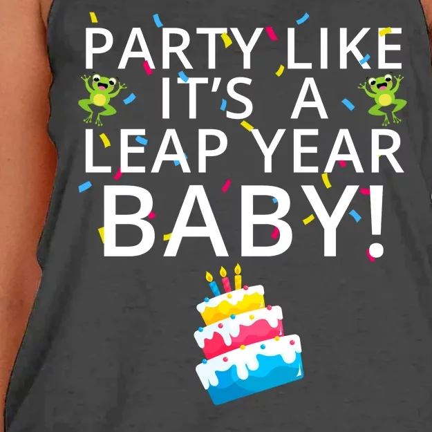 Party Like It’S A Leap Year Baby Leaplings Leap Day Feb 2 Leap Day February 29 Women's Knotted Racerback Tank