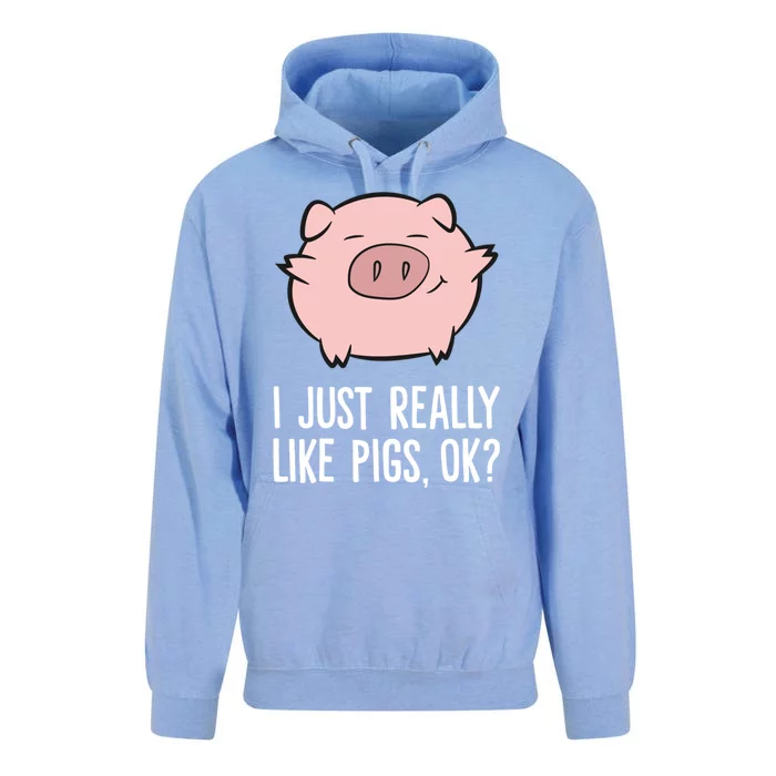 Pigs Lover I Just Really Like Pigs, OK? Cute Pigs Unisex Surf Hoodie