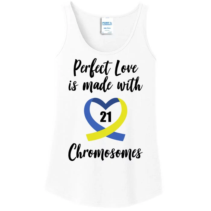 Perfect Love Is Made With 21 Chromosomes Down Syndrome Ladies Essential Tank