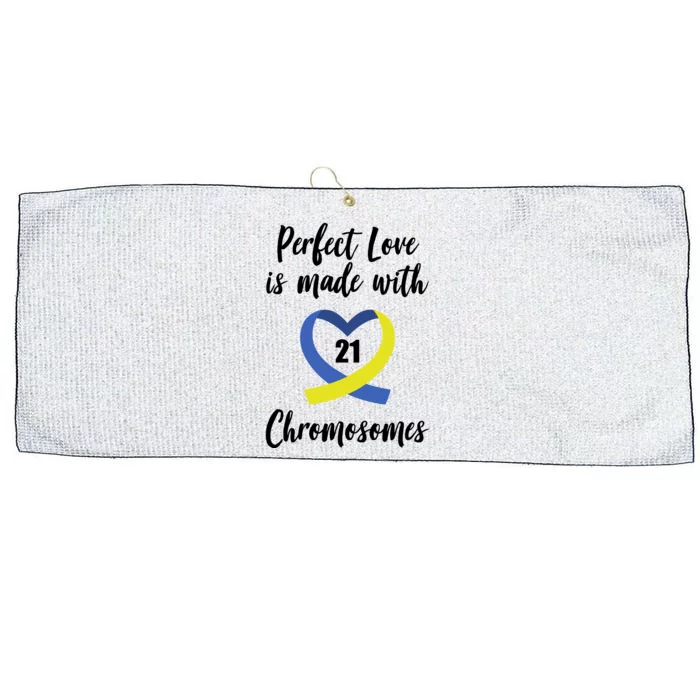 Perfect Love Is Made With 21 Chromosomes Down Syndrome Large Microfiber Waffle Golf Towel