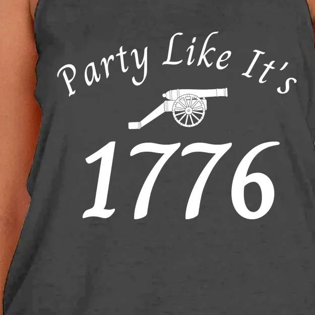 Party Like It’s 1776, American, Liberty, 4th Of July US Flag Women's Knotted Racerback Tank