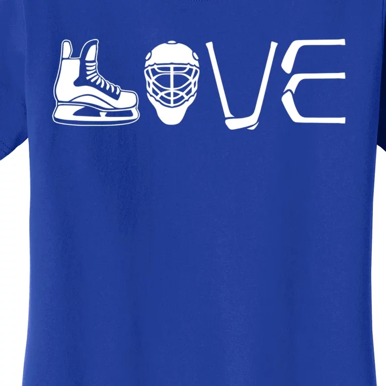 Peace Love Ice Hockey Game Day Ice Hockey Player Christmas Gift Women's T-Shirt