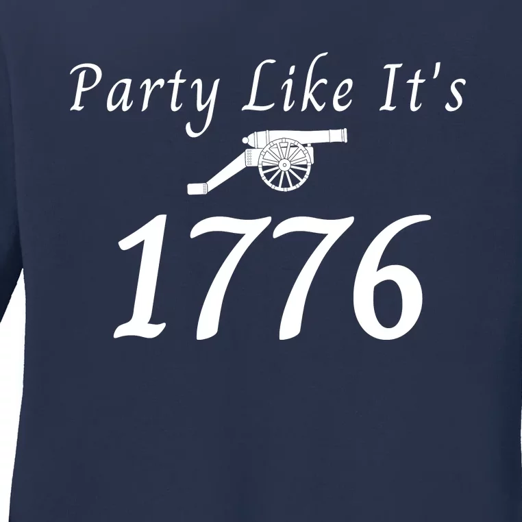 Party Like It’s 1776, American, 4th Of July US Flag, Liberty Ladies Long Sleeve Shirt