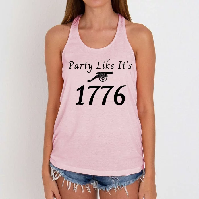 Party Like It’s 1776, American, 4th Of July US Flag, Liberty Women's Knotted Racerback Tank