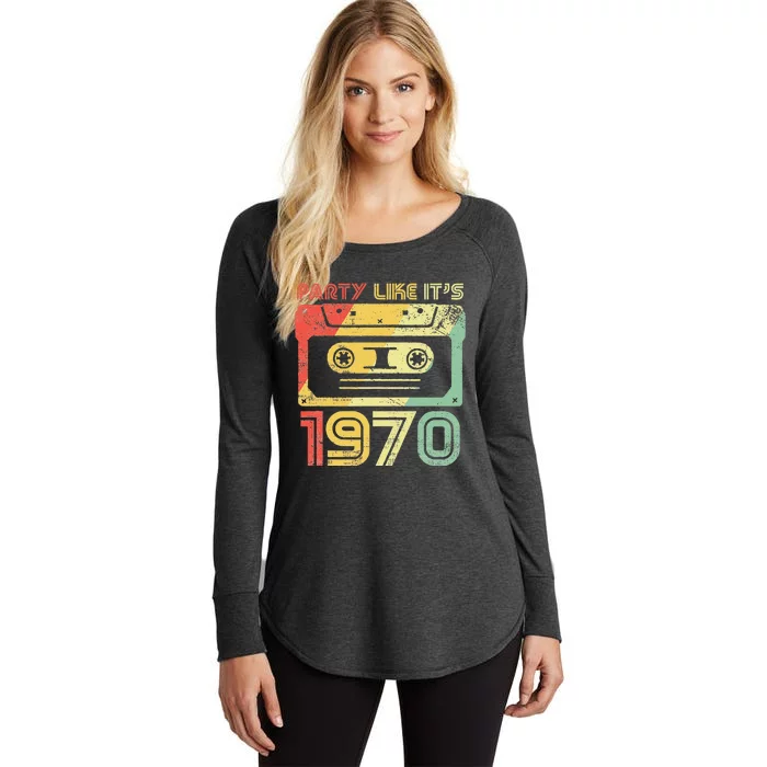 Party Like Its 1970 Retro 70s Party Outfit Costume Women's Perfect Tri Tunic Long Sleeve Shirt