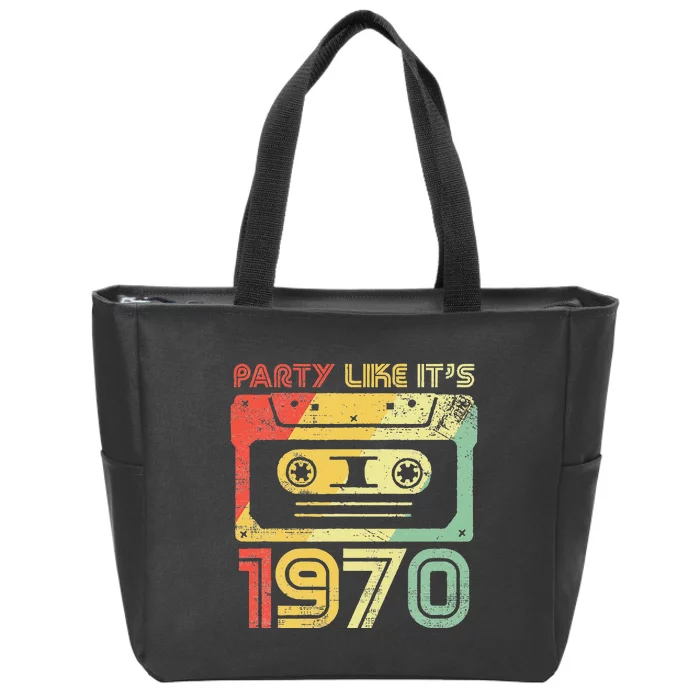 Party Like Its 1970 Retro 70s Party Outfit Costume Zip Tote Bag