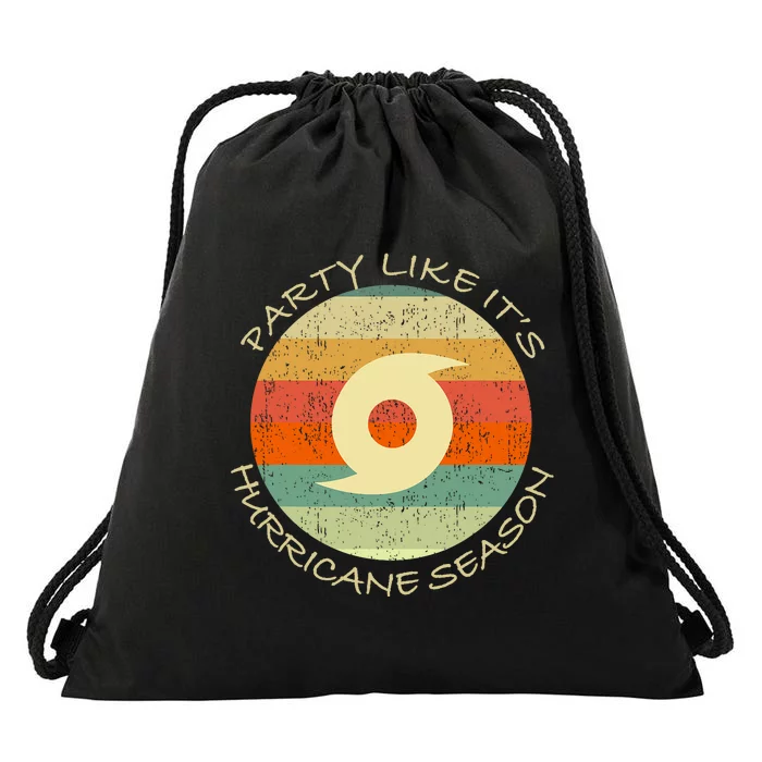 Party Like ItS Hurricane Season Funny Graphic Weather Drawstring Bag