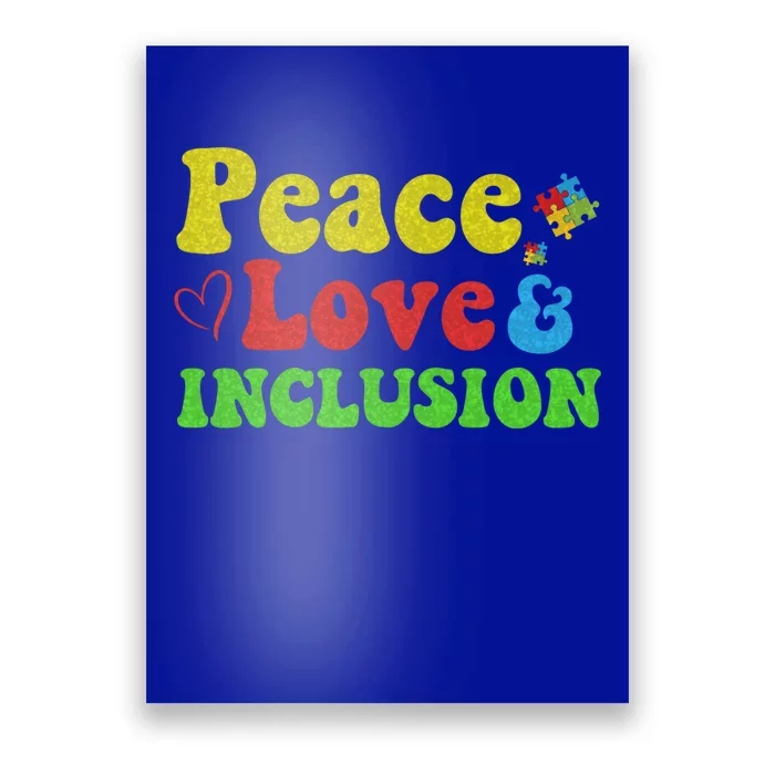 Peace Love Inclusion Sped Squad Special Ed Teacher Gift Poster