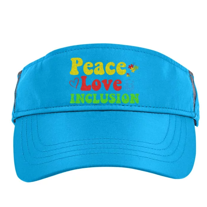 Peace Love Inclusion Sped Squad Special Ed Teacher Gift Adult Drive Performance Visor