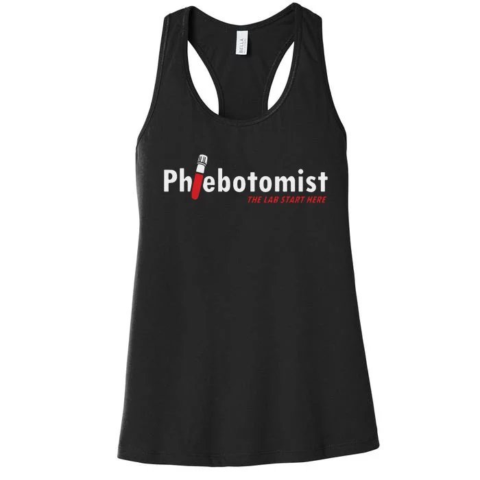 Phlebotomist Laboratory Injection Blood Doctor Nurse Gift Women's Racerback Tank