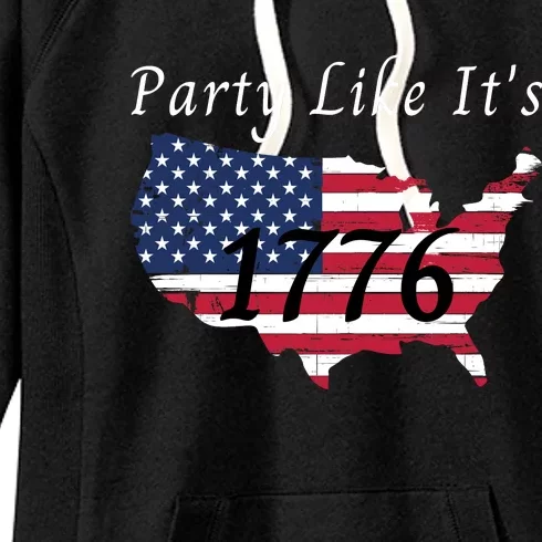 Party Like It’s 1776, American, 4th Of July US Flag, Liberty, Freedom Women's Fleece Hoodie