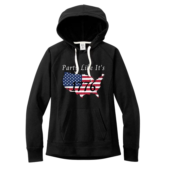 Party Like It’s 1776, American, 4th Of July US Flag, Liberty, Freedom Women's Fleece Hoodie