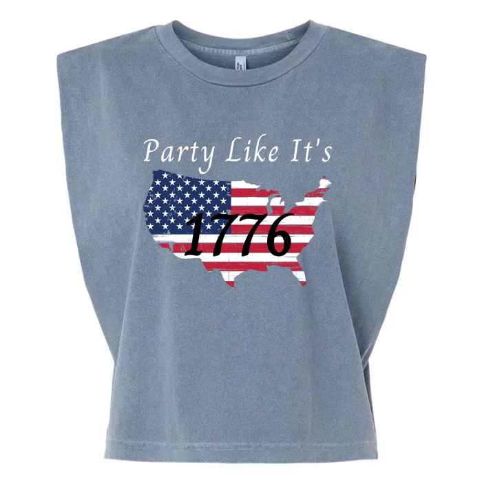 Party Like It’s 1776, American, 4th Of July US Flag, Liberty, Freedom Garment-Dyed Women's Muscle Tee