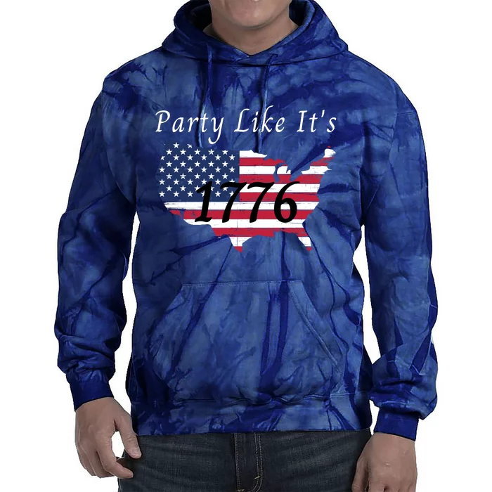 Party Like It’s 1776, American, 4th Of July US Flag, Liberty, Freedom Tie Dye Hoodie